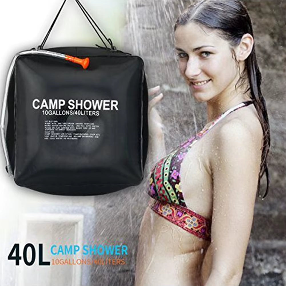 40L Bathing Bags Foldable Pvc Outdoor Shower Bags Uv Protection Coating Outdoor Bath Water Bag Portable for Travel Hiking Picnic