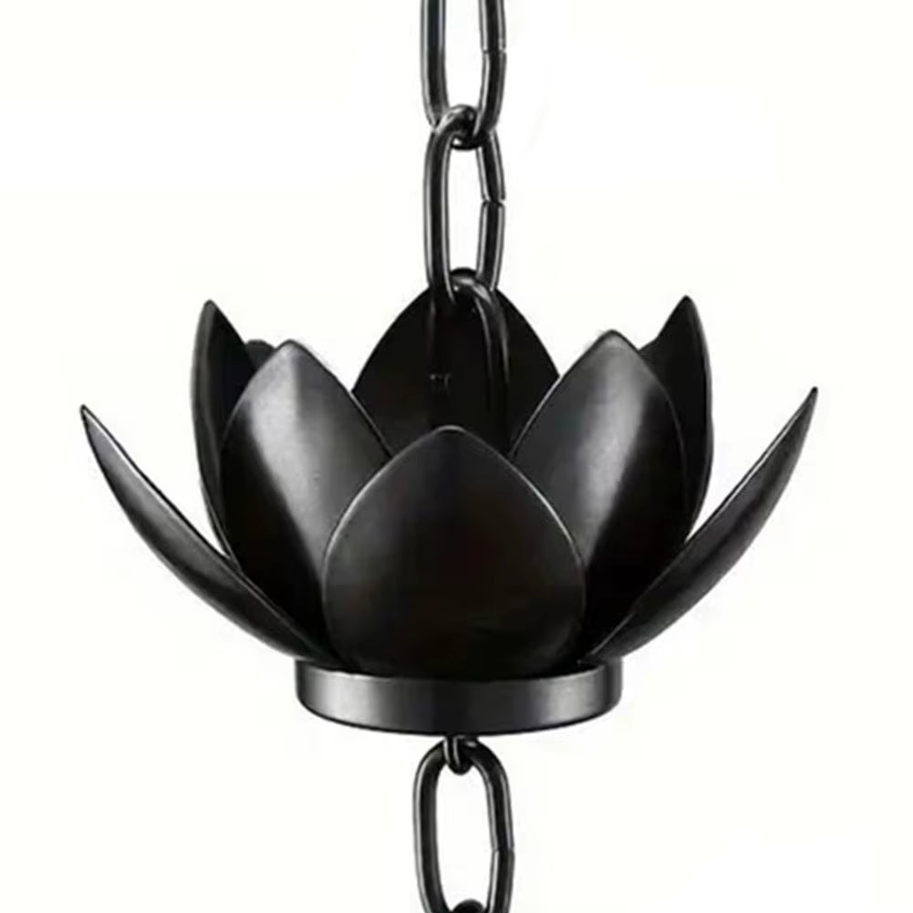 Lotus Decorative Rain Chain Outdoor Garden Hanging Rain Catcher Cups for Gutters Downspouts Outside