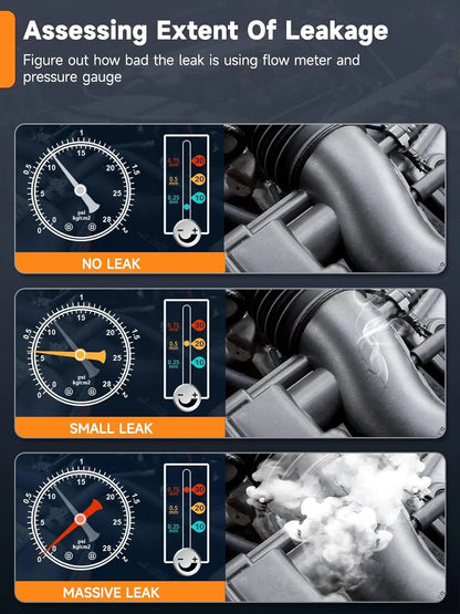 ST203 Smoke Machine Automotive Leak Detector with Built-In Air Pump Pipe Leak Locator Smog Gas Leakage Analyzer Detector