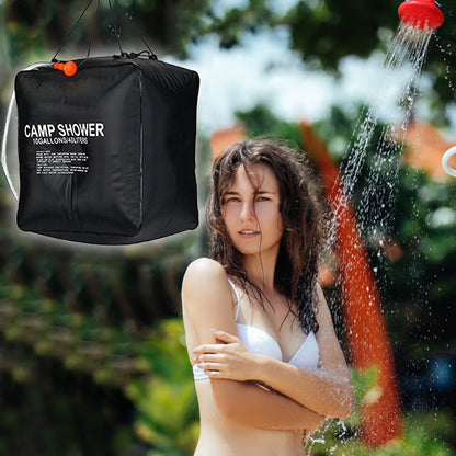 40L Bathing Bags Foldable Pvc Outdoor Shower Bags Uv Protection Coating Outdoor Bath Water Bag Portable for Travel Hiking Picnic