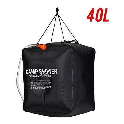 40L Bathing Bags Foldable Pvc Outdoor Shower Bags Uv Protection Coating Outdoor Bath Water Bag Portable for Travel Hiking Picnic