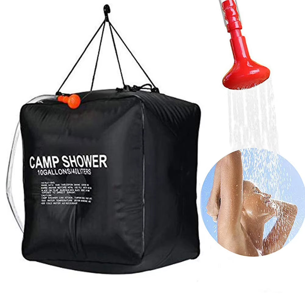 40L Bathing Bags Foldable Pvc Outdoor Shower Bags Uv Protection Coating Outdoor Bath Water Bag Portable for Travel Hiking Picnic