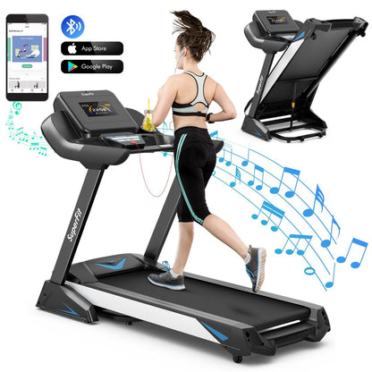 4.75 HP Treadmill with APP and Auto Incline for Home & Apartment