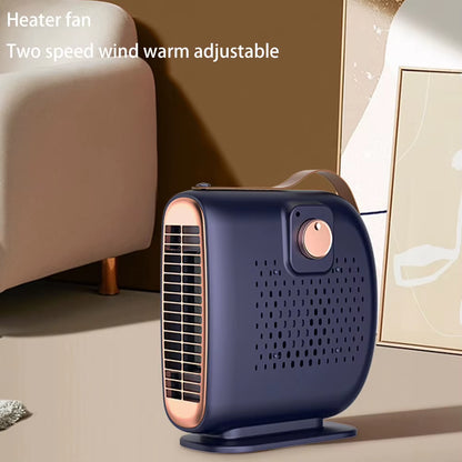 Electric Heater Fan Low Noise Mini Heater Fan PTC Heating Desktop Heating Fan anti Scald Electric Personal Warmer for Winter