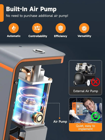 ST203 Smoke Machine Automotive Leak Detector with Built-In Air Pump Pipe Leak Locator Smog Gas Leakage Analyzer Detector