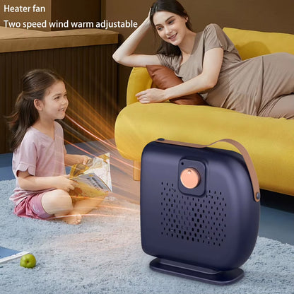 Electric Heater Fan Low Noise Mini Heater Fan PTC Heating Desktop Heating Fan anti Scald Electric Personal Warmer for Winter